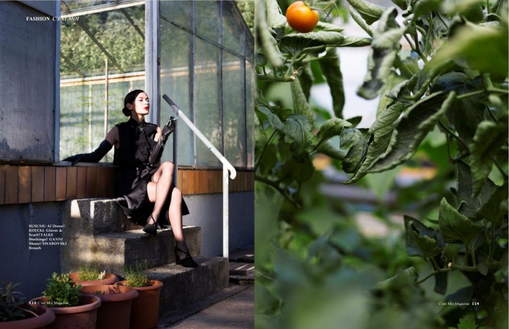 Fashion Editorial "The Greenhouse Tales" by Berlin fashion photographer Caroline Wimmer published in C`est Moi Magazine