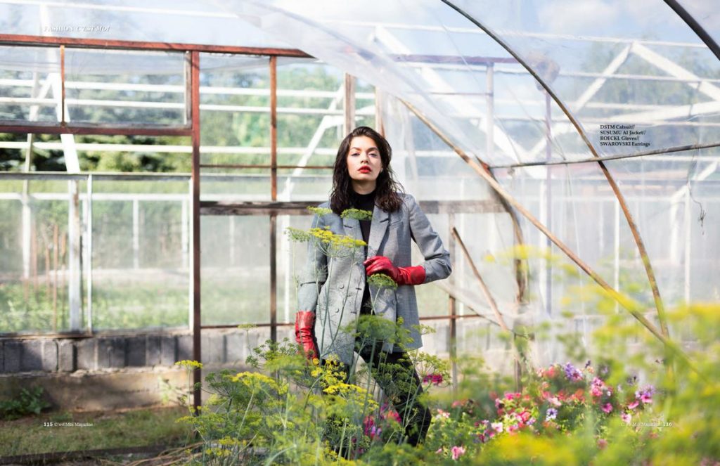 The fashion editorial the greenhouse tales by Berlin based photographer Caroline Wimmer published in Magazine and on the cover